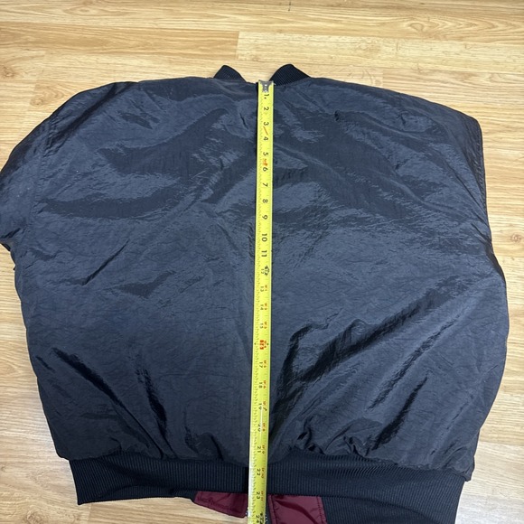 Vintage Nike Reversible Quilted Puffer Bomber Jacket Size Med 90s Swoosh Black - Picture 10 of 10